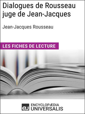 cover image of Dialogues de Rousseau juge de Jean-Jacques de Jean-Jacques Rousseau